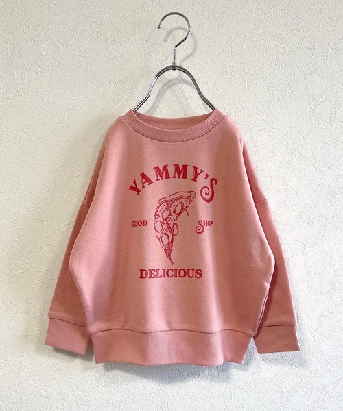 BIG FIELD（ビッグフィールド）の「プリントトレーナー（80～150cm）（スウェット・キッズ・ブラック/ベージュ/パープル/レッド/オフホワイト/ピンク/オレンジ/ブルー/グリーン/チャコール・90/120/80/130/140/150/95/100/110）」の8枚目の写真