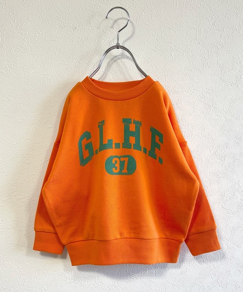 BIG FIELD（ビッグフィールド）の「プリントトレーナー（80～150cm）（スウェット・キッズ・ブラック/ベージュ/パープル/レッド/オフホワイト/ピンク/オレンジ/ブルー/グリーン/チャコール・90/120/80/130/140/150/95/100/110）」の10枚目の写真