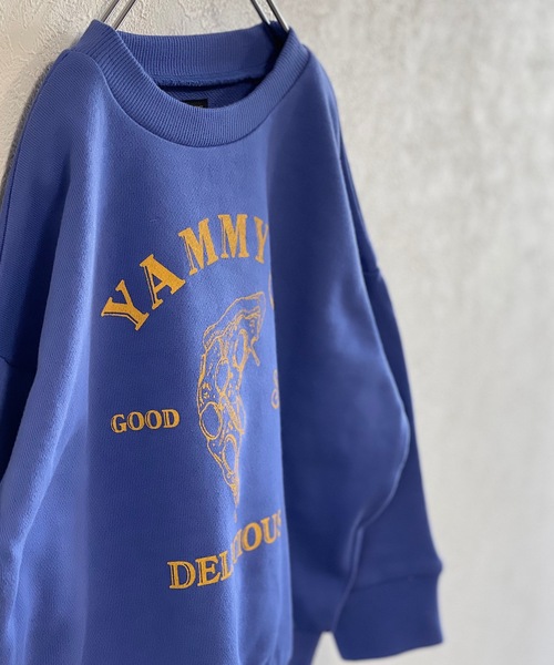 BIG FIELD（ビッグフィールド）の「プリントトレーナー（80～150cm）（スウェット・キッズ・ブラック/ベージュ/パープル/レッド/オフホワイト/ピンク/オレンジ/ブルー/グリーン/チャコール・90/120/80/130/140/150/95/100/110）」の17枚目の写真