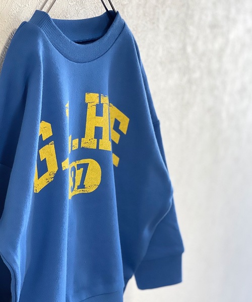 BIG FIELD（ビッグフィールド）の「プリントトレーナー（80～150cm）（スウェット・キッズ・ブラック/ベージュ/パープル/レッド/オフホワイト/ピンク/オレンジ/ブルー/グリーン/チャコール・90/120/80/130/140/150/95/100/110）」の16枚目の写真