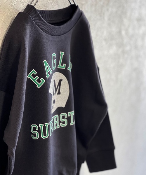 BIG FIELD（ビッグフィールド）の「プリントトレーナー（80～150cm）（スウェット・キッズ・ブラック/ベージュ/パープル/レッド/オフホワイト/ピンク/オレンジ/ブルー/グリーン/チャコール・90/120/80/130/140/150/95/100/110）」の13枚目の写真