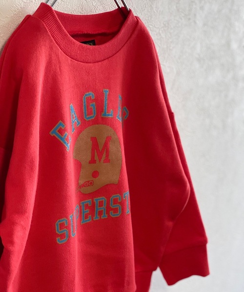 BIG FIELD（ビッグフィールド）の「プリントトレーナー（80～150cm）（スウェット・キッズ・ブラック/ベージュ/パープル/レッド/オフホワイト/ピンク/オレンジ/ブルー/グリーン/チャコール・90/120/80/130/140/150/95/100/110）」の19枚目の写真