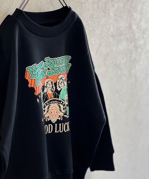 BIG FIELD（ビッグフィールド）の「プリントトレーナー（80～150cm）（スウェット・キッズ・ブラック/ベージュ/パープル/レッド/オフホワイト/ピンク/オレンジ/ブルー/グリーン/チャコール・90/120/80/130/140/150/95/100/110）」の12枚目の写真