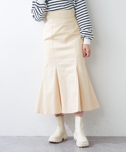 OLIVE des OLIVE（オリーブデオリーブ）の「【WEB限定サイズ有M/L】マーメイドロングスカート（スカート・レディース・ブラック/ネイビー/アイボリー/グレイッシュベージュ・MEDIUM/LARGE）」の16枚目の写真