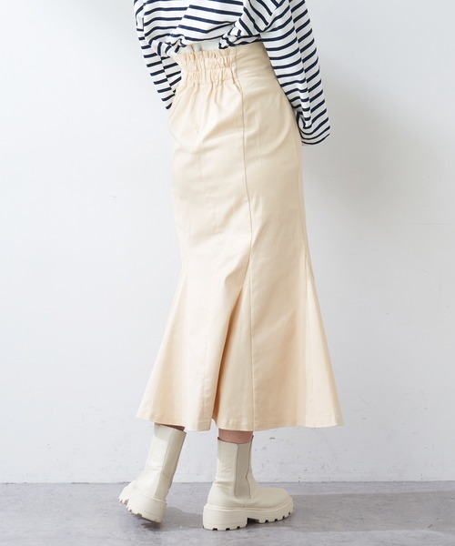 OLIVE des OLIVE（オリーブデオリーブ）の「【WEB限定サイズ有M/L】マーメイドロングスカート（スカート・レディース・ブラック/ネイビー/アイボリー/グレイッシュベージュ・MEDIUM/LARGE）」の9枚目の写真