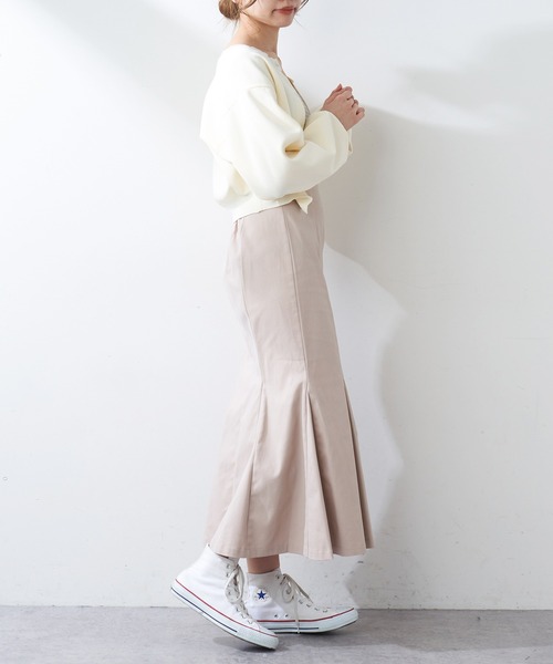 OLIVE des OLIVE（オリーブデオリーブ）の「【WEB限定サイズ有M/L】マーメイドロングスカート（スカート・レディース・ブラック/ネイビー/アイボリー/グレイッシュベージュ・MEDIUM/LARGE）」の18枚目の写真