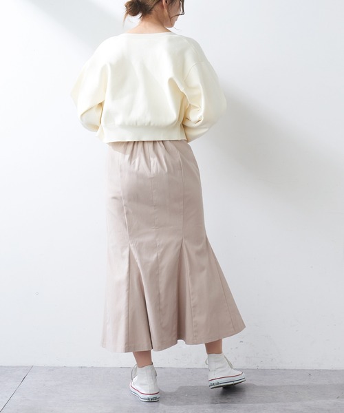 OLIVE des OLIVE（オリーブデオリーブ）の「【WEB限定サイズ有M/L】マーメイドロングスカート（スカート・レディース・ブラック/ネイビー/アイボリー/グレイッシュベージュ・MEDIUM/LARGE）」の7枚目の写真