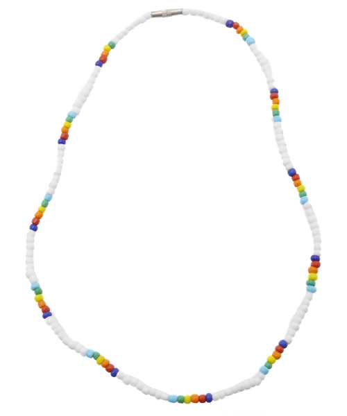 WEGO（ウィゴー）の「WEGO/ビーズネックレス（ネックレス・メンズ・ホワイト/ブラック/ブルー/ターコイズブルー/その他1/レッド・FREE）」の6枚目の写真