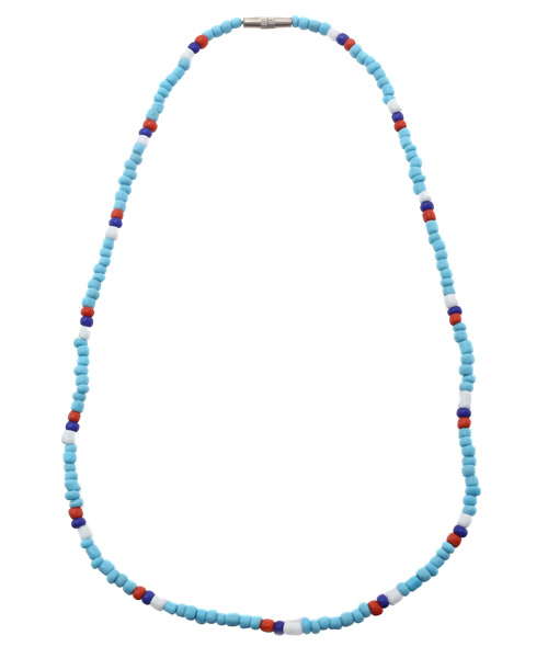 WEGO（ウィゴー）の「WEGO/ビーズネックレス（ネックレス・メンズ・ホワイト/ブラック/ブルー/ターコイズブルー/その他1/レッド・FREE）」の4枚目の写真