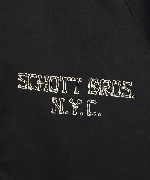 schott（ショット）の「Schott/ショット/COACH JACKET/コーチジャケット（ブルゾン・メンズ・ライトグレー/ブラック/グリーン・MEDIUM/LARGE/X-LARGE/XX-LARGE）」の9枚目の写真