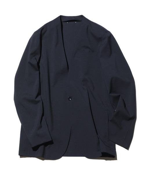 SOPHNET.(ソフネット)の「NO COLLAR JACKET(ノーカラージャケット・メンズ・チャコールグレー/ネイビー・MEDIUM/LARGE/SMALL/X-LARGE)」の2枚目の写真