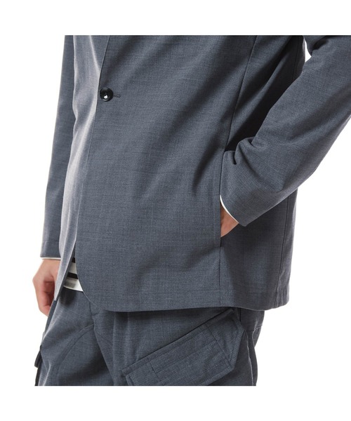 SOPHNET.(ソフネット)の「NO COLLAR JACKET(ノーカラージャケット・メンズ・チャコールグレー/ネイビー・MEDIUM/LARGE/SMALL/X-LARGE)」の7枚目の写真