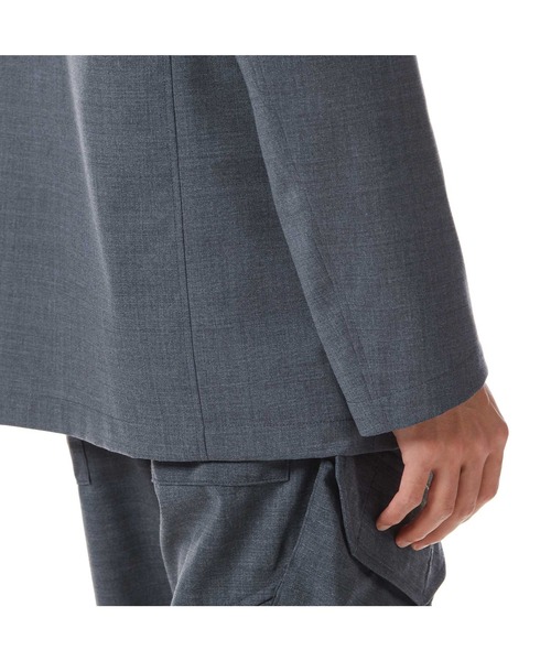 SOPHNET.(ソフネット)の「NO COLLAR JACKET(ノーカラージャケット・メンズ・チャコールグレー/ネイビー・MEDIUM/LARGE/SMALL/X-LARGE)」の8枚目の写真