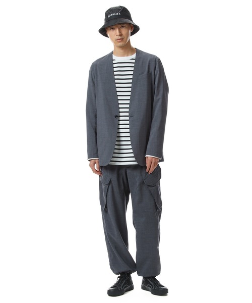 SOPHNET.(ソフネット)の「NO COLLAR JACKET(ノーカラージャケット・メンズ・チャコールグレー/ネイビー・MEDIUM/LARGE/SMALL/X-LARGE)」の17枚目の写真