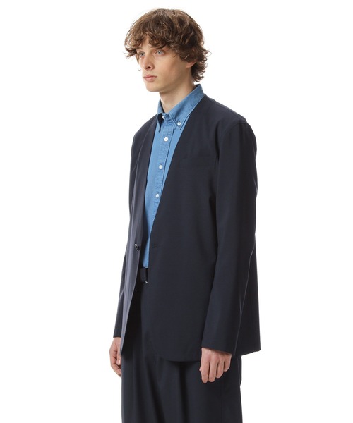 SOPHNET.(ソフネット)の「NO COLLAR JACKET(ノーカラージャケット・メンズ・チャコールグレー/ネイビー・MEDIUM/LARGE/SMALL/X-LARGE)」の11枚目の写真