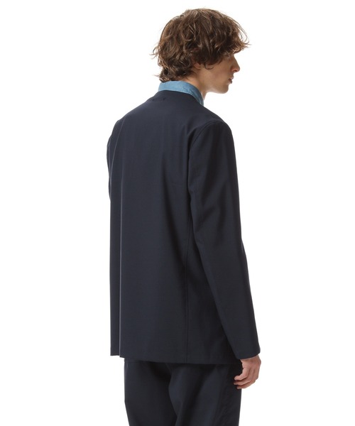 SOPHNET.(ソフネット)の「NO COLLAR JACKET(ノーカラージャケット・メンズ・チャコールグレー/ネイビー・MEDIUM/LARGE/SMALL/X-LARGE)」の12枚目の写真