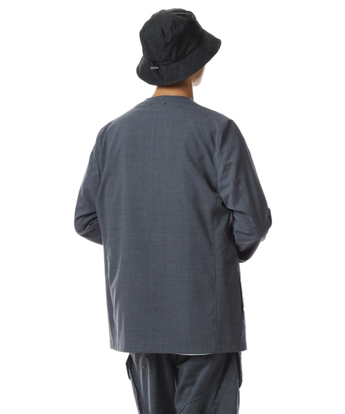 SOPHNET.(ソフネット)の「NO COLLAR JACKET(ノーカラージャケット・メンズ・チャコールグレー/ネイビー・MEDIUM/LARGE/SMALL/X-LARGE)」の5枚目の写真