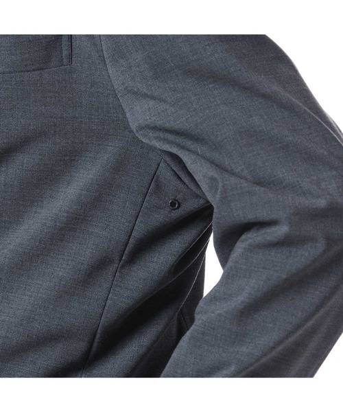 SOPHNET.(ソフネット)の「NO COLLAR JACKET(ノーカラージャケット・メンズ・チャコールグレー/ネイビー・MEDIUM/LARGE/SMALL/X-LARGE)」の6枚目の写真