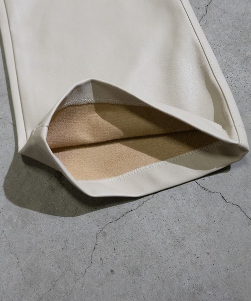 JOHN'S CLOSET（ジョンズクローゼット）の「【13】PU カーコートフレアパンツ（その他パンツ・メンズ・ブラック/オフホワイト・MEDIUM/LARGE）」の7枚目の写真