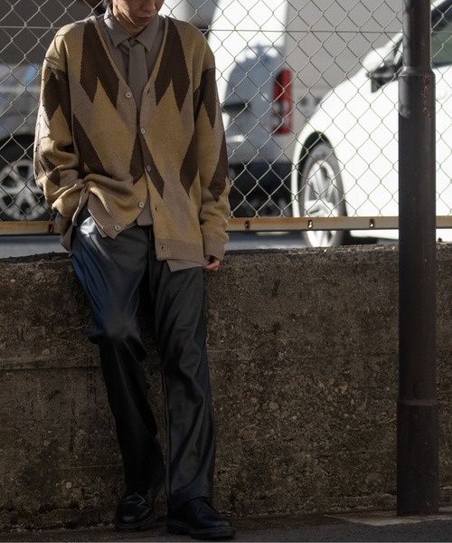 JOHN'S CLOSET（ジョンズクローゼット）の「【13】PU カーコートフレアパンツ（その他パンツ・メンズ・ブラック/オフホワイト・MEDIUM/LARGE）」の10枚目の写真