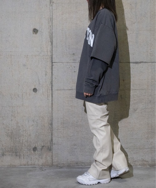 JOHN'S CLOSET（ジョンズクローゼット）の「【13】PU カーコートフレアパンツ（その他パンツ・メンズ・ブラック/オフホワイト・MEDIUM/LARGE）」の18枚目の写真