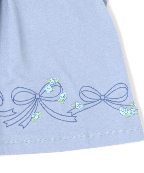KP（ケーピー）の「リボン刺しゅうと袖シフォンドットプリントの半袖Tシャツ(100-130cm)（Tシャツ/カットソー・キッズ・ピンク/サックスブルー・130cm/120cm/110cm/100cm）」の18枚目の写真