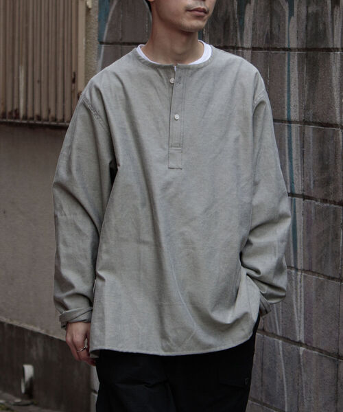 GLOSTER（グロスター）の「【GLOSTER/グロスター】ミリタリースリーピングシャツ（シャツ/ブラウス・メンズ・ホワイト/ホワイト系その他/ブラック系その他/オリーブ/ネイビー・MEDIUM/LARGE）」の4枚目の写真