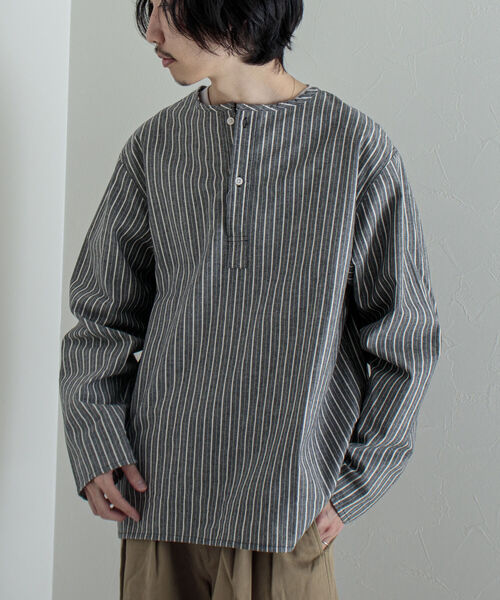 GLOSTER（グロスター）の「【GLOSTER/グロスター】ミリタリースリーピングシャツ（シャツ/ブラウス・メンズ・ホワイト/ホワイト系その他/ブラック系その他/オリーブ/ネイビー・MEDIUM/LARGE）」の6枚目の写真