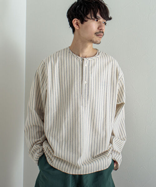 GLOSTER（グロスター）の「【GLOSTER/グロスター】ミリタリースリーピングシャツ（シャツ/ブラウス・メンズ・ホワイト/ホワイト系その他/ブラック系その他/オリーブ/ネイビー・MEDIUM/LARGE）」の9枚目の写真