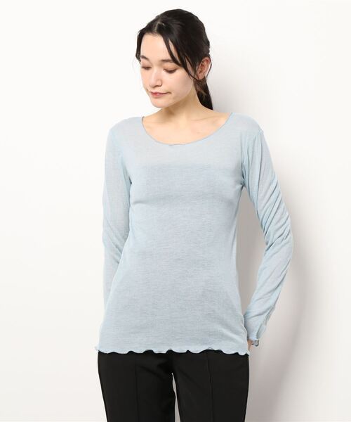 CASA FLINEカーサフライン♡トップスカットソー カップ付きギャザーカットソートップス（Tシャツ/カットソー