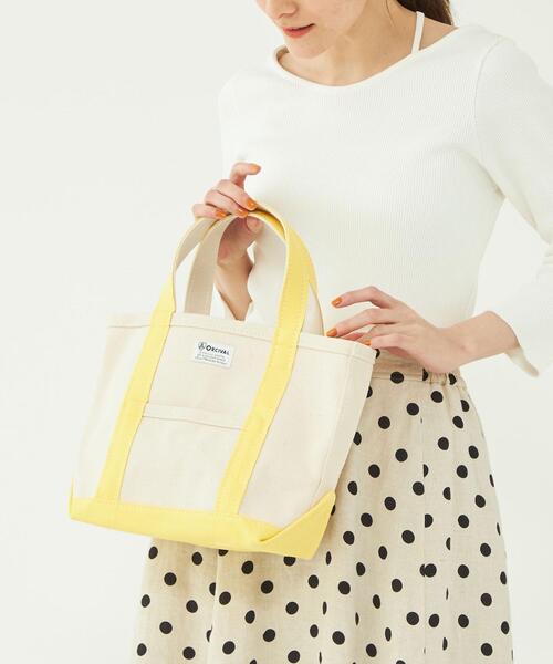 ORCIVAL（オーシバル）の「＜ORCIVAL (オーシバル)＞ 24OZ トート バッグ（トートバッグ・レディース・オレンジ/イエロー/ライラック/オフホワイト/ライトグレー・FREE）」の5枚目の写真