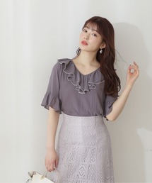 PROPORTION BODY DRESSING | デコルテラッフルブラウス / 1212110303(シャツ/ブラウス)