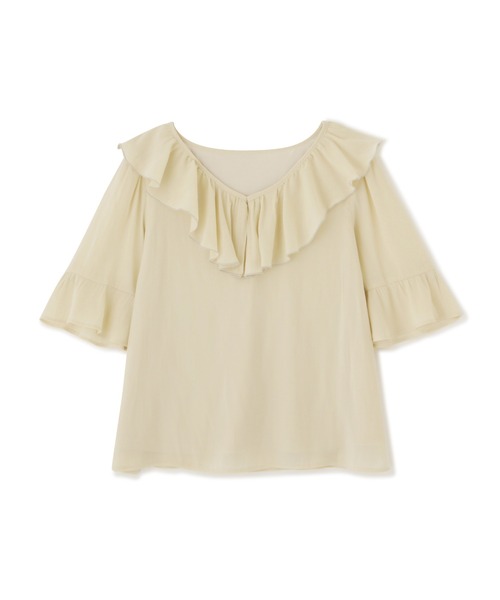 PROPORTION BODY DRESSING（プロポーションボディドレッシング）の「デコルテラッフルブラウス / 1212110303（シャツ/ブラウス・レディース・イエロー/ホワイト系その他/ダークグレー・SMALL/MEDIUM）」の17枚目の写真