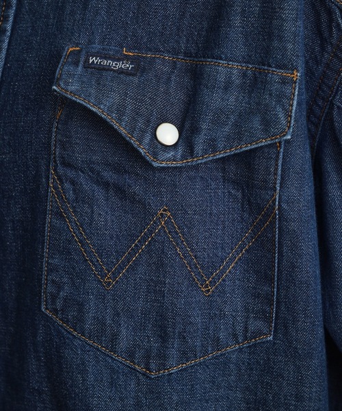 Wrangler（ラングラー）の「Wrangler/ラングラー デニムシャツワンピース（シャツワンピース・レディース・インディゴブルー/ダークインディゴブルー・SMALL/MEDIUM）」の19枚目の写真
