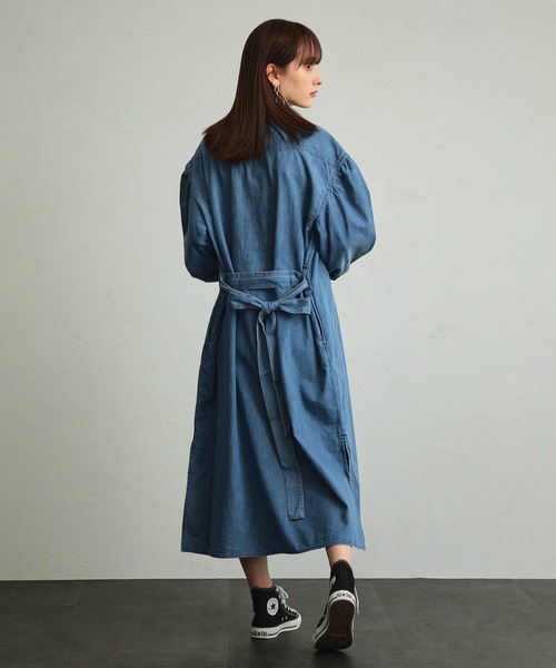 Wrangler（ラングラー）の「Wrangler/ラングラー デニムシャツワンピース（シャツワンピース・レディース・インディゴブルー/ダークインディゴブルー・SMALL/MEDIUM）」の14枚目の写真