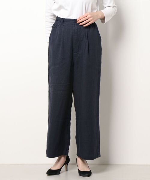 Samansa Mos2（サマンサ モスモス）の「ストレートタックパンツ（その他パンツ・レディース・ブラック/キナリ/イエロー/オフホワイト・ﾌﾘ-）」の4枚目の写真