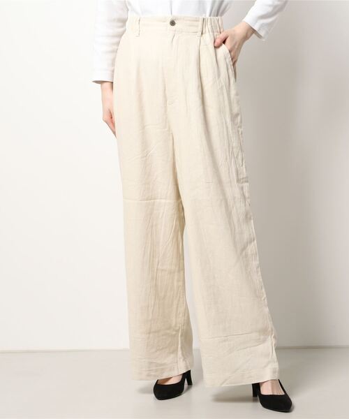 Samansa Mos2（サマンサ モスモス）の「ストレートタックパンツ（その他パンツ・レディース・ブラック/キナリ/イエロー/オフホワイト・ﾌﾘ-）」の7枚目の写真