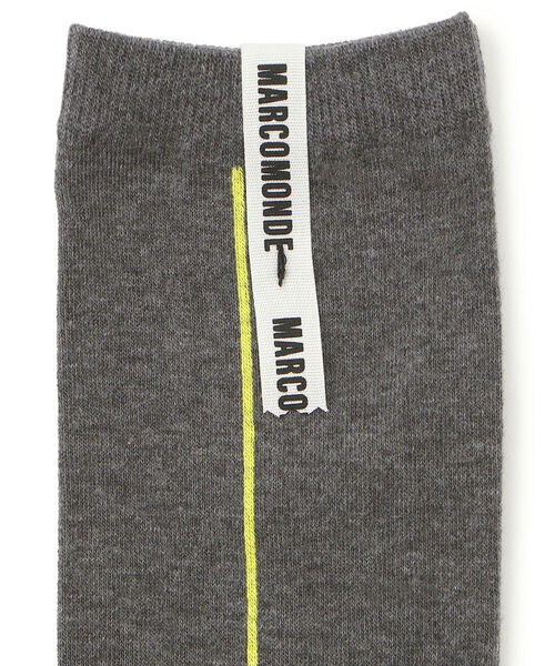 MARCOMONDE（マルコモンド）の「MARCOMONDE（マルコモンド）NCMM-002 / Line ソックス/メンズ（ソックス/靴下・メンズ・ホワイト/ブラック/イエロー・FREE）」の4枚目の写真