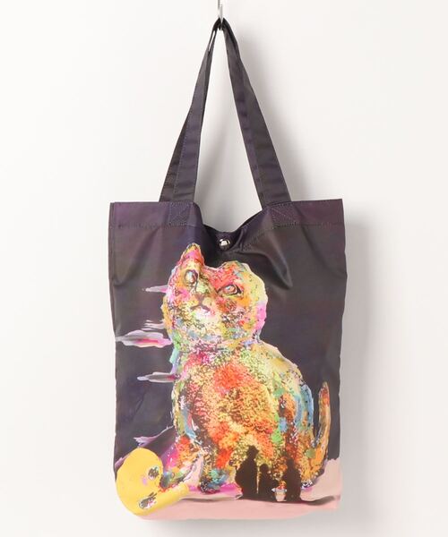 tsumori chisato CARRY(ツモリチサトキャリー)の「ハンドバッグ ツモリチサト フラワーキャット(ハンドバッグ・レディース・ブルー/ブラック・FREE)」の2枚目の写真