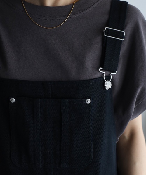 ap retro（アプレトロ）の「サロペットジャンパースカート / デニムジャンスカ（サロペット/オーバーオール・レディース・ブルー/インディゴブルー/オフホワイト/ブラック/ベージュ/キャメル/サックスブルー/グレー・FREE）」の19枚目の写真