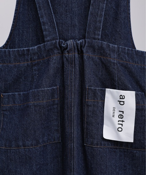 ap retro（アプレトロ）の「サロペットジャンパースカート / デニムジャンスカ（サロペット/オーバーオール・レディース・ブルー/インディゴブルー/オフホワイト/ブラック/ベージュ/キャメル/サックスブルー/グレー・FREE）」の15枚目の写真