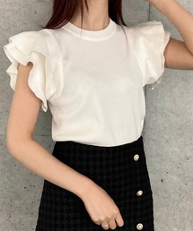 Voyage titty&Co.PETIT | 【Voyage titty&Co.】ショルダーフリルニットプルオーバー(ニット/セーター)