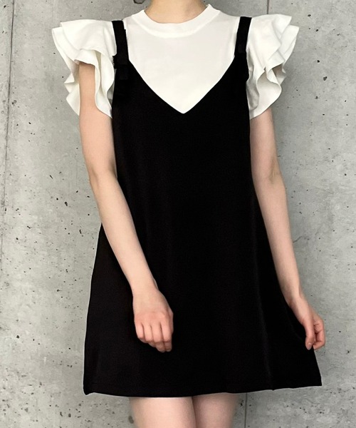 Voyage titty&Co.PETIT(ボヤージュティティアンドコープチ)の「【Voyage titty&Co. PETIT】ショルダーフリルニットプルオーバー(ニット/セーター・レディース・ホワイト/ブラック・FREE)」の13枚目の写真