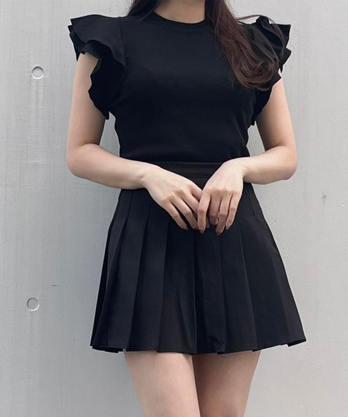 Voyage titty&Co.PETIT(ボヤージュティティアンドコープチ)の「【Voyage titty&Co. PETIT】ショルダーフリルニットプルオーバー(ニット/セーター・レディース・ホワイト/ブラック・FREE)」の16枚目の写真