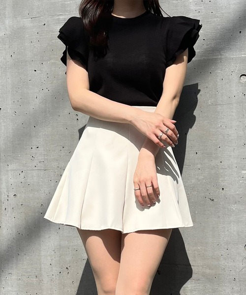 Voyage titty&Co.PETIT(ボヤージュティティアンドコープチ)の「【Voyage titty&Co. PETIT】ショルダーフリルニットプルオーバー(ニット/セーター・レディース・ホワイト/ブラック・FREE)」の18枚目の写真