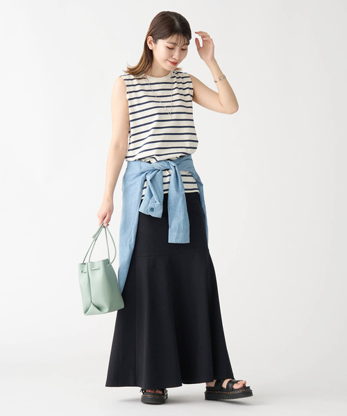 JOURNAL STANDARD(ジャーナルスタンダード)の「ドライテンジクフレアスカート(スカート・レディース・ブラック/カーキ/ピンク・FREE)」の4枚目の写真