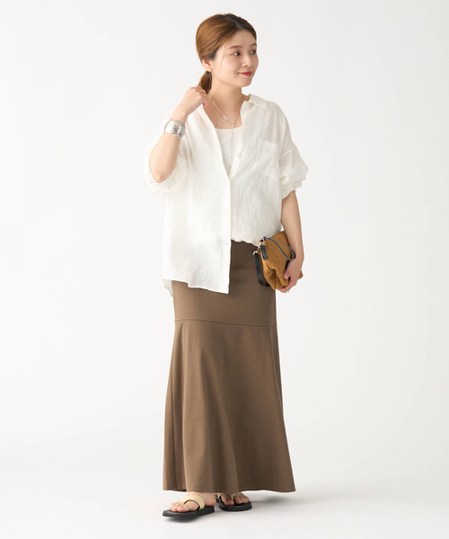 JOURNAL STANDARD(ジャーナルスタンダード)の「ドライテンジクフレアスカート(スカート・レディース・ブラック/カーキ/ピンク・FREE)」の7枚目の写真