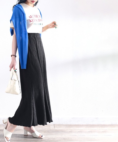 classicalelf（クラシカルエルフ）の「アンニュイな雰囲気。楊柳ランダムプリーツマーメイドスカート（スカート・レディース・ブラック/ブラック系その他/ブラウン系その他/その他・SMALL/MEDIUM/LARGE/X-LARGE）」の15枚目の写真