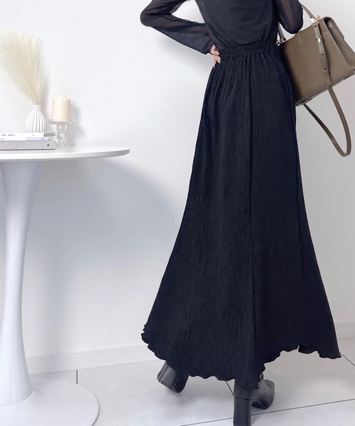 classicalelf（クラシカルエルフ）の「アンニュイな雰囲気。楊柳ランダムプリーツマーメイドスカート（スカート・レディース・ブラック/ブラック系その他/ブラウン系その他/その他・SMALL/MEDIUM/LARGE/X-LARGE）」の7枚目の写真