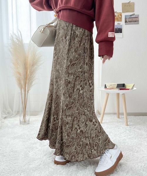 classicalelf（クラシカルエルフ）の「アンニュイな雰囲気。楊柳ランダムプリーツマーメイドスカート（スカート・レディース・ブラック/ブラック系その他/ブラウン系その他/その他・SMALL/MEDIUM/LARGE/X-LARGE）」の17枚目の写真